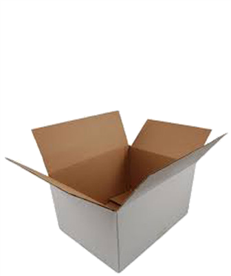 Cardboard boxes, white