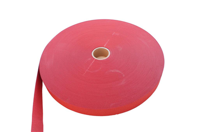 Creped sewing paper red